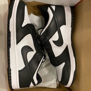 Nike black and white Dunks size 10.5
